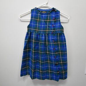 Vintage Authentic Nova Scotia Tartan Girls Dress